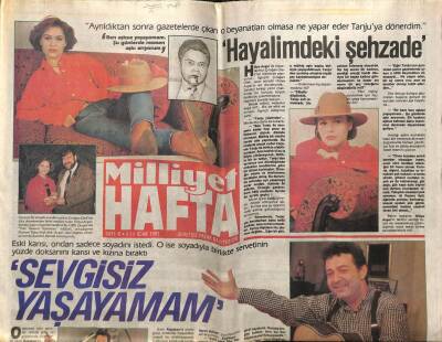 Milliyet Gazetesi Hafta Eki 511 Ocak 1992 - Kayahan,Sevgisiz Yaşayamam GZ78577 - 1