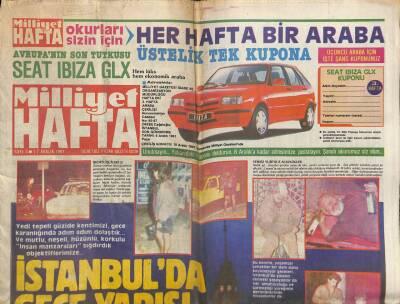 Milliyet Gazetesi Hafta Eki 7 Aralık 1991 - İstanbulda Gece Yarısı GZ78595 - 1