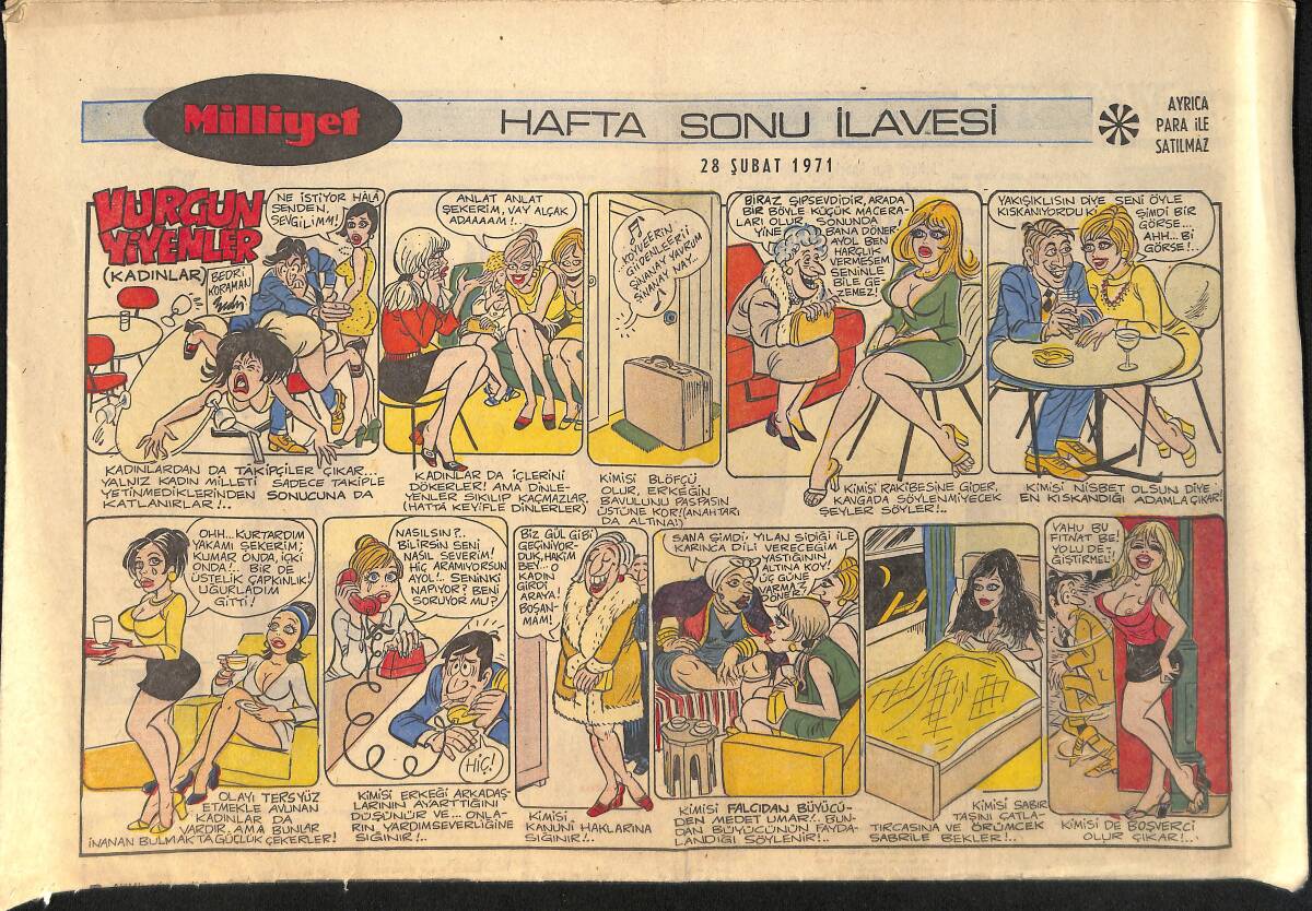 Milliyet Gazetesi Haftasonu İlavesi 28 Şubat 1971 - Dünyanın En Kötü Giyinen Kadını Sophia Loren GZ155334 - 1