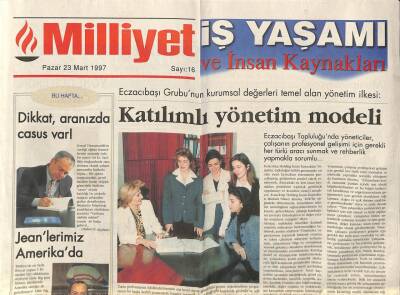 Milliyet Gazetesi İş Yaşamı Eki 23 Mar 1997 - İhraç Edilen Kotlarımız Amerikan Pazarında, Card Restaurantdan Sanata Değişik Katkı GZ95057 - 1