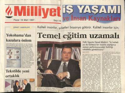 Milliyet Gazetesi İş Yaşamı Eki 6 Mart 1997 - Toys R Usın PrensipleriSahiplenme-Paylaşma-Başarı,Prof. Barutçugil İnsan Sevgisine Gönül Verin - 1