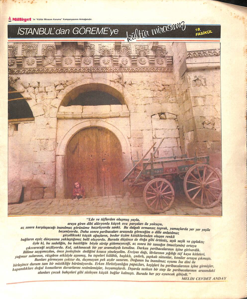 Milliyet Gazetesi İstanbul'dan Göreme'ye Kültür Mirasımız 18. Fasikül GZ154540 - 1