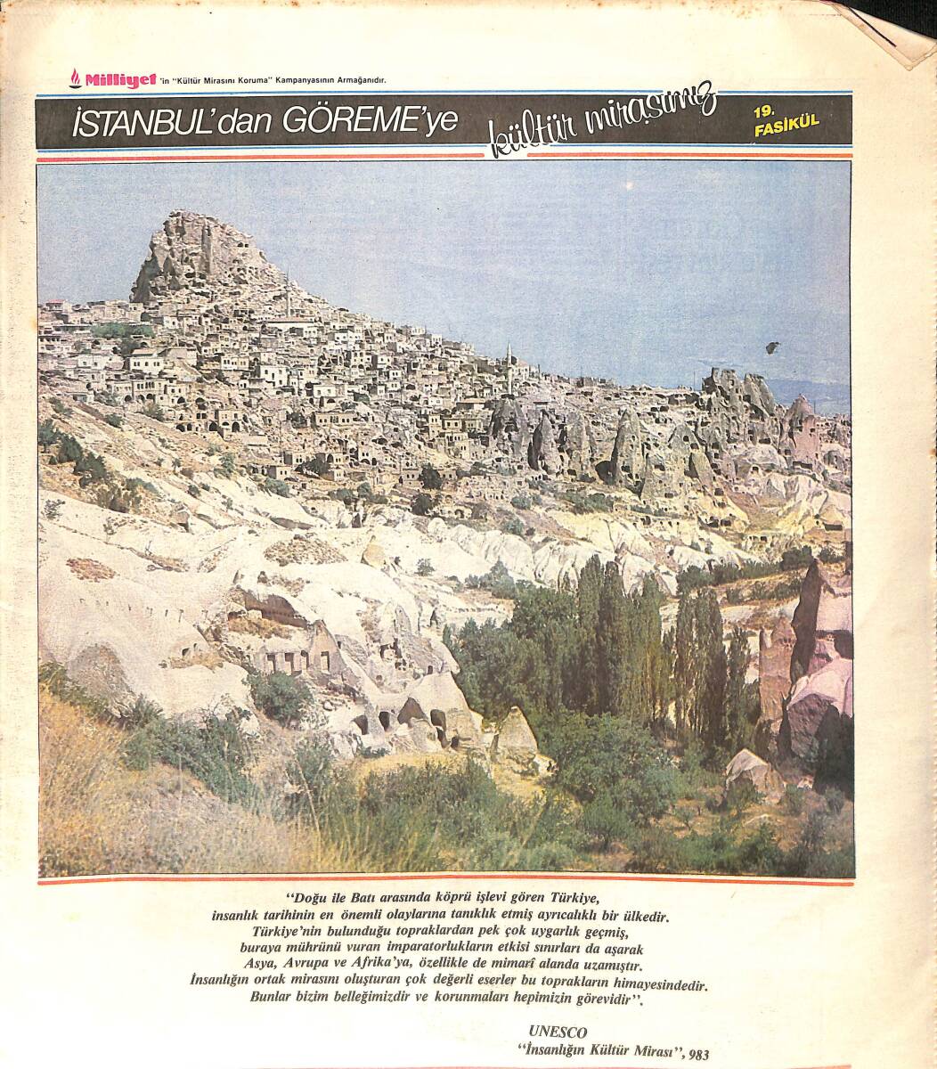 Milliyet Gazetesi İstanbul'dan Göreme'ye Kültür Mirasımız 19. Fasikül GZ154544 - 1