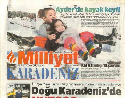 Milliyet Gazetesi Karadeniz Eki 11 Şubat 2015 - Doğu Karadenizde UNESCO Hazırlığı GZ117184 - 1