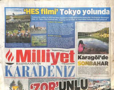 Milliyet Gazetesi Karadeniz Eki 15 Ekim 2014 - Giresunun Çanakçı İlçesinde Islıkla Haberleştiler GZ106138 - 1