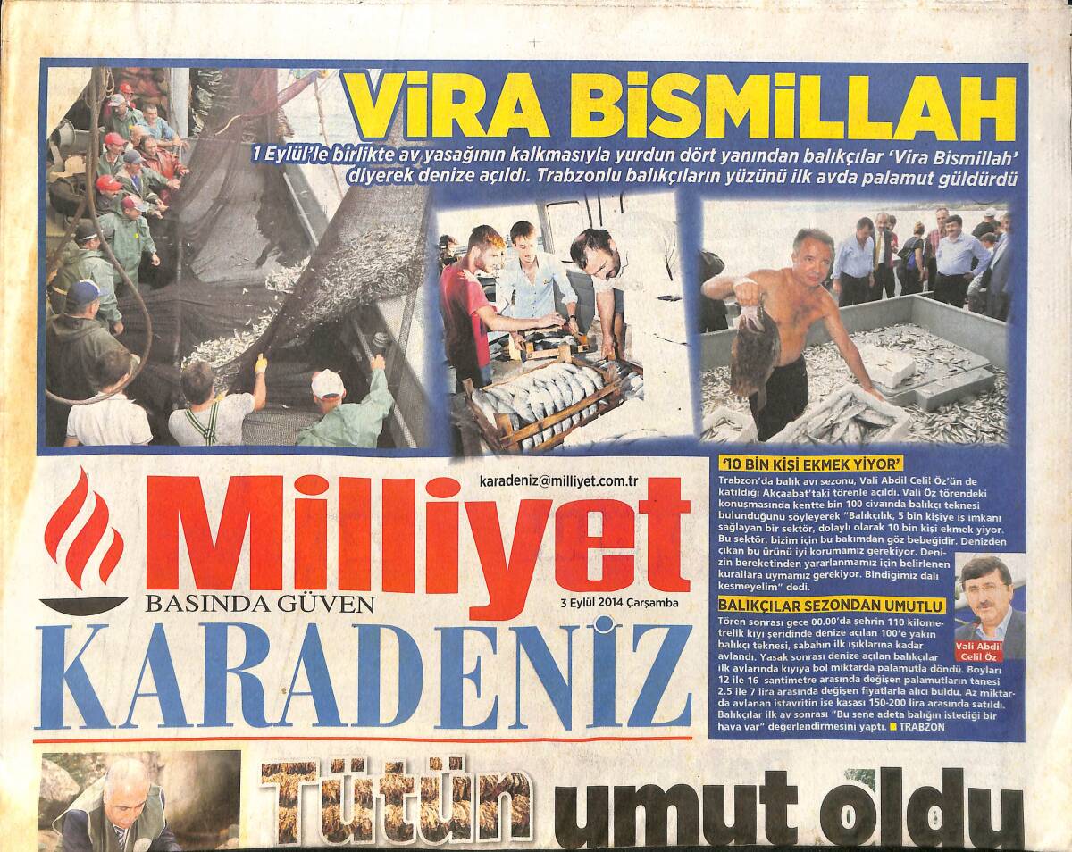 Milliyet Gazetesi Karadeniz Eki 3 Eylül 2014 GZ158339 - 1