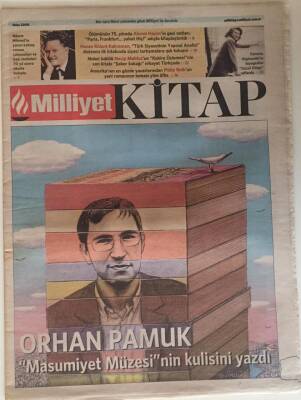Milliyet Gazetesi Kitap Eki Ekim 2008 - Orhan Papuk Masumiyet Müzesinin Kulisini Yazdı GZ22869 - 1