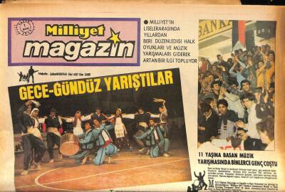 Milliyet Gazetesi Magazin Eki 1 Mayıs 1977 - 11 Yaşına Basan Müzik Yarışmasında Binlerce Genç Coştu GZ85687 - 1