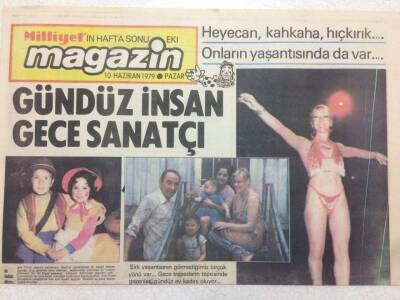 Milliyet Gazetesi Magazin Eki 10 Haziran 1979 - Gündüz İnsan Gece Sanatçı GZ52131 - 1