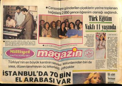 Milliyet Gazetesi Magazin Eki 11 Haziran 1978 - İstanbulda 70 Bin El Arabası Var GZ75071 - 1