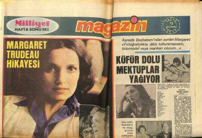 Milliyet Gazetesi Magazin Eki 12 Haziran 1977 - Margaret Trudeau Hikayesi GZ78568 - 1