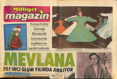 Milliyet Gazetesi Magazin Eki 15 Aralık 1974 - Batı , Mevleviliği Tanımaya Can Atıyor GZ92125 - 1