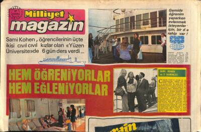 Milliyet Gazetesi Magazin Eki 17 Kasım 1974 - Hem Öğreniyorlar Hem Eğleniyorlar * Sami Kohen Ve 2 Öğrencisi GZ114454 - 1