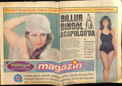 Milliyet Gazetesi Magazin Eki 2 Temmuz 1978 - Billur Bingöl Acapulcoda GZ75070 - 1