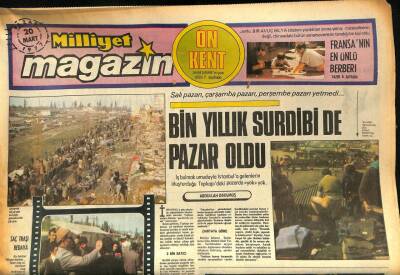 Milliyet Gazetesi Magazin Eki 20 Mart 1977 - Bin Yıllık Surdibi de Pazar Oldu GZ87042 - 1
