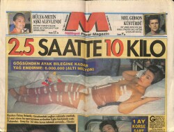 Milliyet Gazetesi Magazin Eki 24 Mayıs 1992 - 2,5 Saatte 10 Kilo Ver GZ61246 - 2