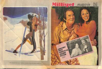 Milliyet Gazetesi Magazin Eki 25 Mart 1973 - Gregory Peck Türkiyeye Gelmek İstiyor GZ114005 - 1