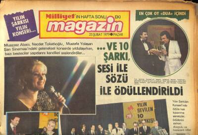 Milliyet Gazetesi Magazin Eki 25 Şubat 1979 - Muazzez Abacı Sahnede GZ85818 - 1