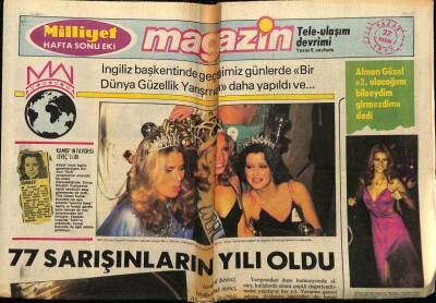 Milliyet Gazetesi Magazin Eki 27 Kasım 1977 - 77 Sarışınların Yılı Oldu GZ78567 - 1