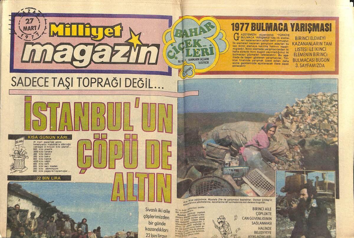 Milliyet Gazetesi Magazin Eki 27 Mart 1977 - Kadın Hakları Savunucusu Kathy Keeton - İstanbul'un Çöpü'de Altın GZ152263 - 1