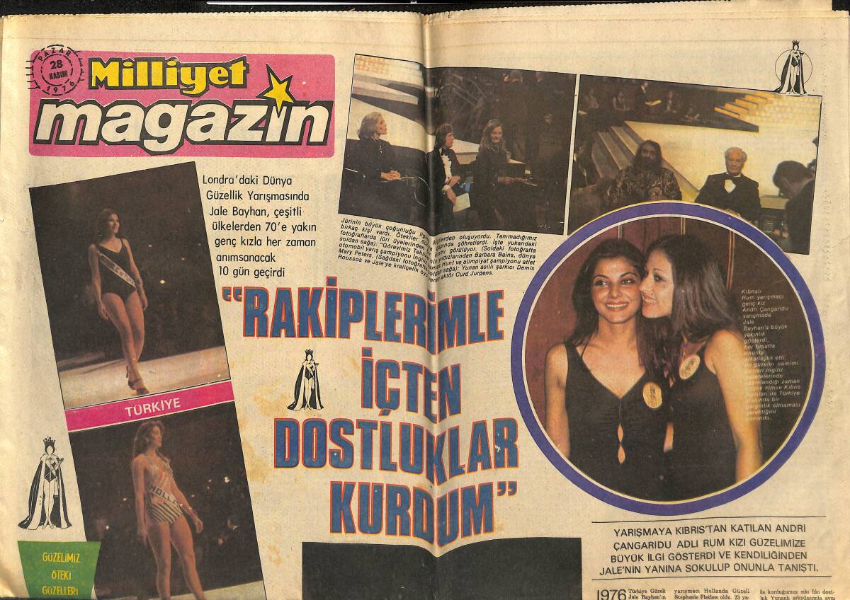 Milliyet Gazetesi Magazin Eki 28 Kasım 1976 - Kadın Romancı S. Bullrich'in Derdi , Kadınların 2. Sınıf İnsan Kabul Edilmesi GZ152268 - 1