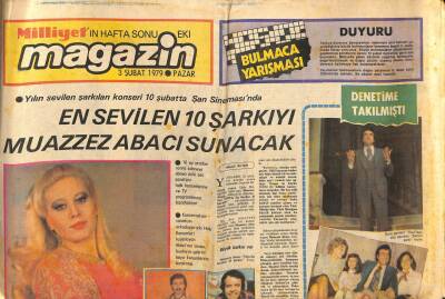 Milliyet Gazetesi Magazin Eki 3 Şubat 1979 - En Sevilen 10 Şarkıyı Muazzez Abacı Sunacak GZ93836 - 1