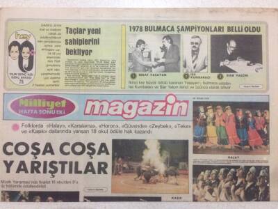 Milliyet Gazetesi Magazin Eki 30 Nisan 1978 - Perde Sahne Ve Tv Arasındaki Trafik Emel Sayın, Filiz Akın.. GZ52126 - 1
