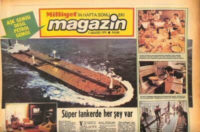 Milliyet Gazetesi Magazin Eki 5 Ağustos 1979 - Süper Tankerde Her Şey Var GZ86620 - 1