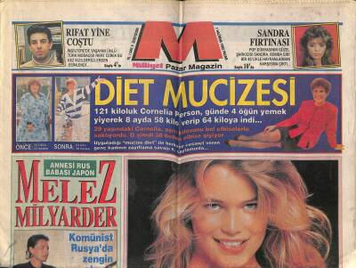 Milliyet Gazetesi Magazin Eki 7 Haziran 1992 - Hülya Avşar Huzur Arıyor GZ61249 - 2