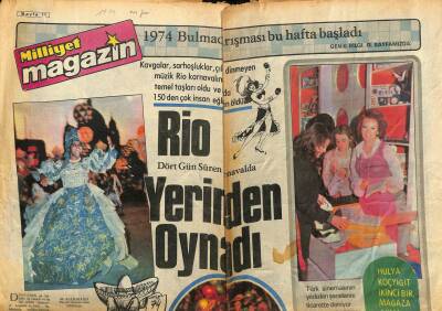 Milliyet Gazetesi Magazin Eki 7 Nisan 1974 - Hülya Koçyiğit İkinci Mağaza Açmanın Hazırlığı İçinde GZ78559 - 1