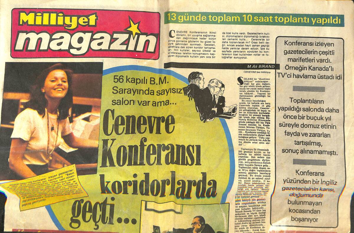 Milliyet Gazetesi Magazin Eki - Cenevre Konferansı Koridorlarda Geçti - Büyük Ödül 80 Bin Lira! GZ142238 - 1