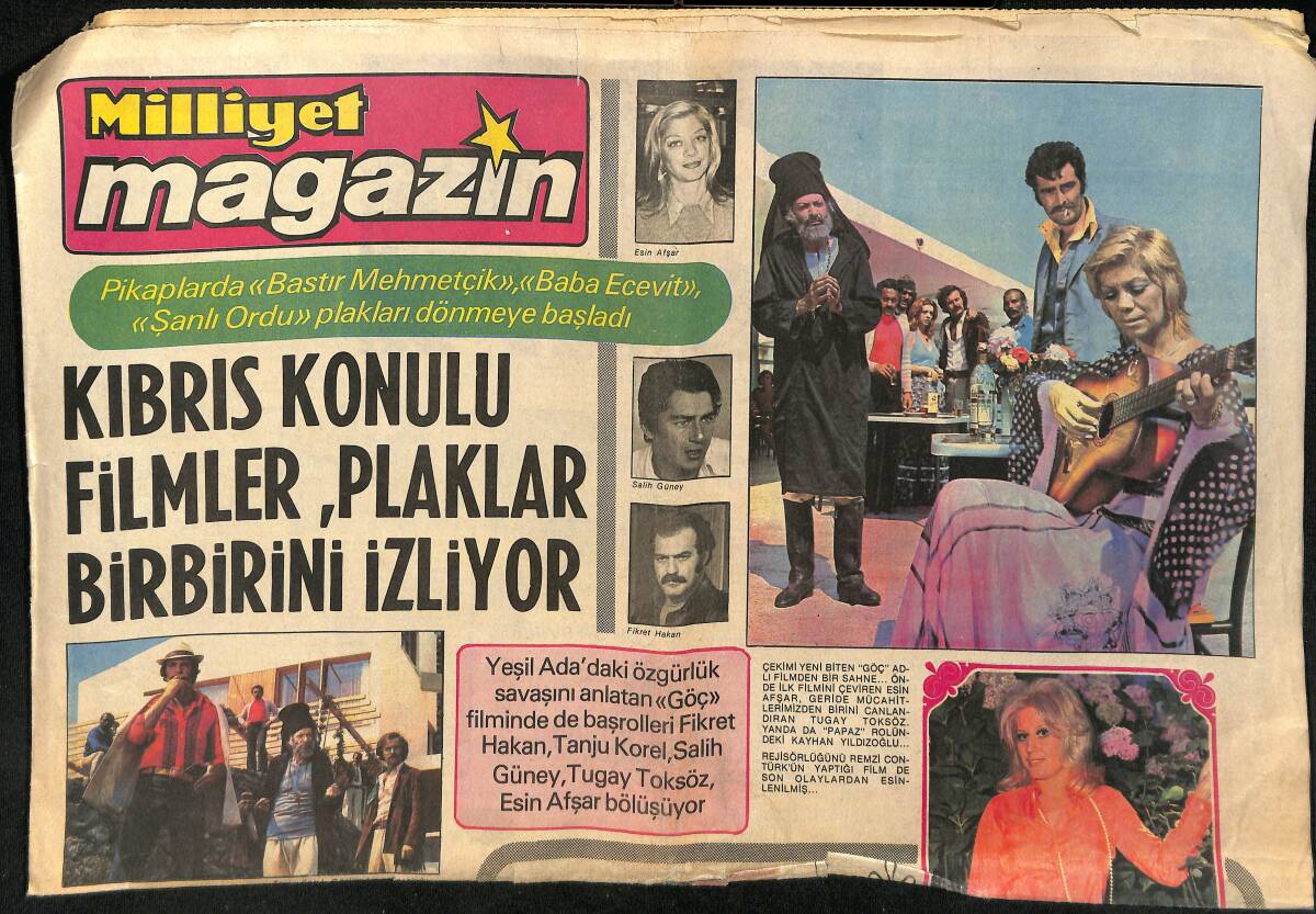 Milliyet Gazetesi Magazin Eki - Muazzez Abacı Sahneyi Bırakıyor - Kıbrıs Konulu Filmler , Plaklar Birbirini İzliyor GZ155321 - 1