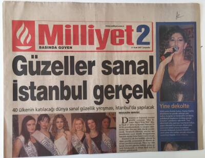 Milliyet Gazetesi Milliyet 2 Eki 17 Ocak 2001 - Güzeller Sanal İstanbul Gerçek GZ28019 - 1