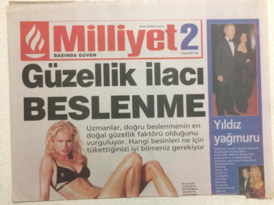 Milliyet Gazetesi Milliyet 2 Eki 2 Ocak 2001 - Güzellik İlacı Beslenme GZ24603 - 1