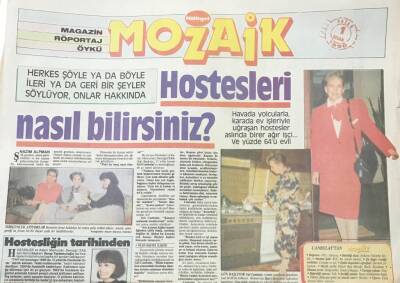 Milliyet Gazetesi Mozaik Eki 1 Nisan 1990- Hostesleri Nasıl Bilirsiniz ? GZ36454 - 1