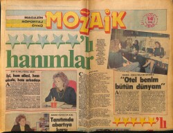 Milliyet Gazetesi Mozaik Eki 14 Ocak 1990 - 5 Yıldızlı Hanımlar,Etap Altınel,Sefa Türker GZ61235 - 1