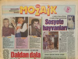 Milliyet Gazetesi Mozaik Eki 18 Şubat 1990 - Daldan Dala Konanlar * Adnan Şenses - Nigar Uluerer - Ediz Onay GZ157961 - Gökçekoleksiyon
