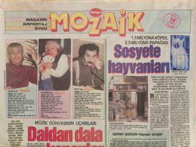 Milliyet Gazetesi Mozaik Eki 18 Şubat 1990 - Müzik Dünyasının Uçarıları * Adnan Şenses GZ115404 - 1