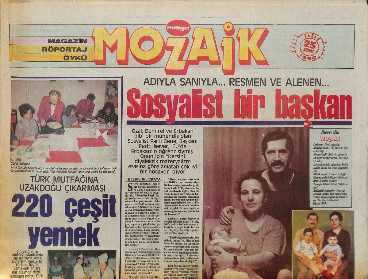 Milliyet Gazetesi Mozaik Eki 25 Şubat 1990 - Haliç'te Nostalji GZ157960 - 1