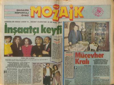 Milliyet Gazetesi Mozaik Eki 28 Ocak 1990 - Mücevher Kralı,Oktay Gökakın GZ61236 - 2