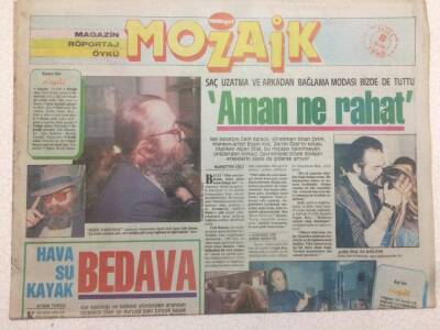 Milliyet Gazetesi Mozaik Eki 8 Nisan 1990 - Saç Uzatma Ve Arkadan Bağlama Modası Bizde De Tuttu GZ47132 - 1