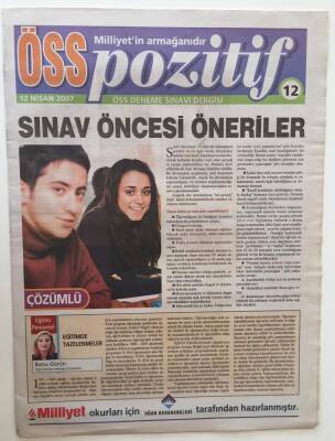 Milliyet Gazetesi Öss Pozitif Eki - 12 Nisan 2007 - Sınav Öncesi Öneriler - GZ43738 - 1