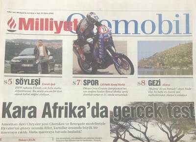 Milliyet Gazetesi Otomobil Eki 19 Ekim 2004-Kara Afrikada Gerçek Test GZ36443 - 1