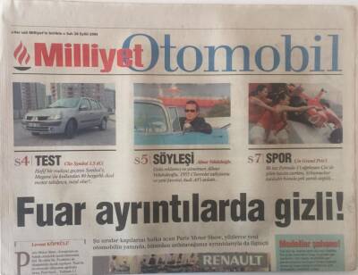 Milliyet Gazetesi Otomobil Eki 28 Eylül 2004 - Fuar Ayrıntılarda Gizli , Çin İlk Kez Formula 1i Ağırlıyor GZ20562 - 1