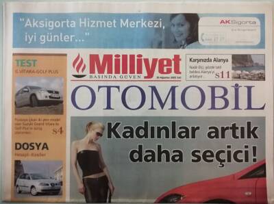 Milliyet Gazetesi Otomobil Eki 30 Ağustos 2005 Efsane Geri Dönüyor - GZ44860 - 2