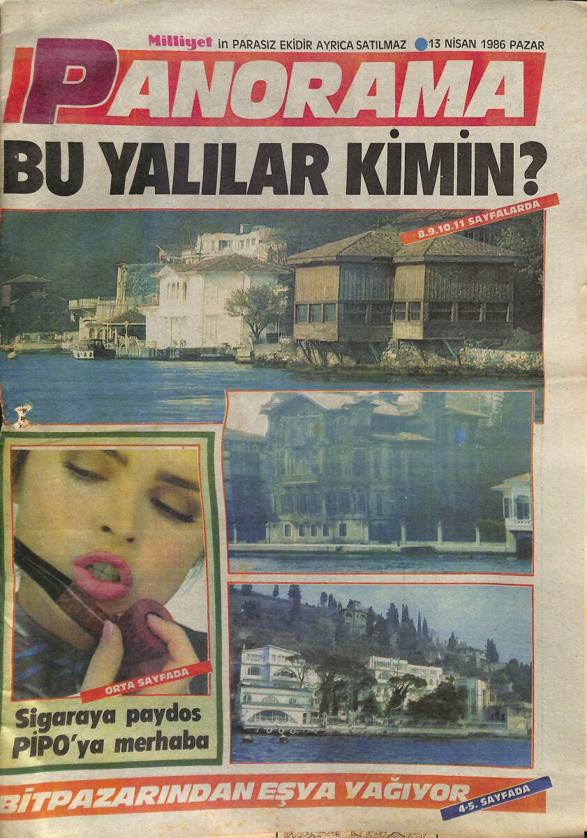 Milliyet Gazetesi Panorama Eki 13 Nisan 1986 - Bitpazarından Eşya Yağıyor - Haliç Buldozerleri GZ152279 - 1