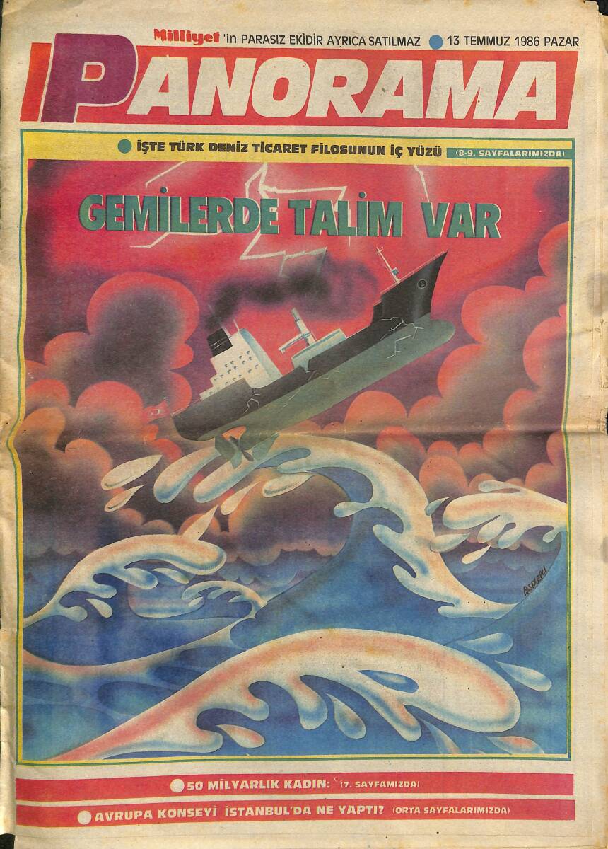 Milliyet Gazetesi Panorama Eki 13 Temmuz 1986 - Tanus Tutkusu GZ152280 - 1