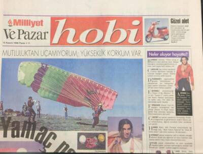 Milliyet Gazetesi Pazar 10 Kasım 1996 Yamaç Paraşütçüleri GZ36209 - 1