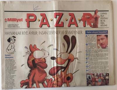 Milliyet Gazetesi Pazar 4 Mayıs 1997 - Cannes Film Festivali 50 Yıl Özel Bölümü - GZ20660 - 1