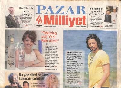 Milliyet Gazetesi Pazar Eki 10 Ağustos 2008 - En Çok Serdar Ortaç Ve Demet Akalın Çalınıyor GZ116810 - 1